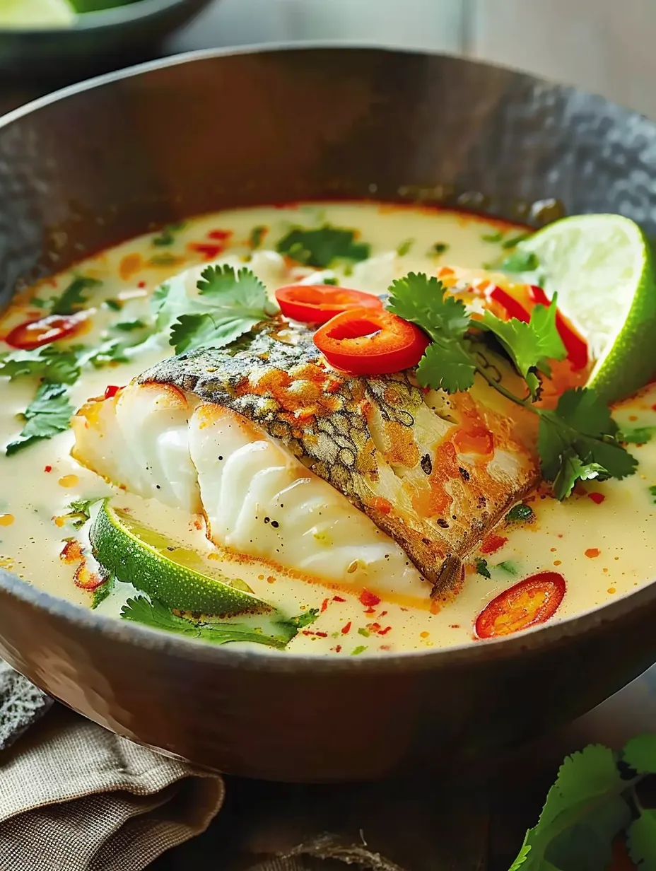 Soupe facile au poisson et citron vert.