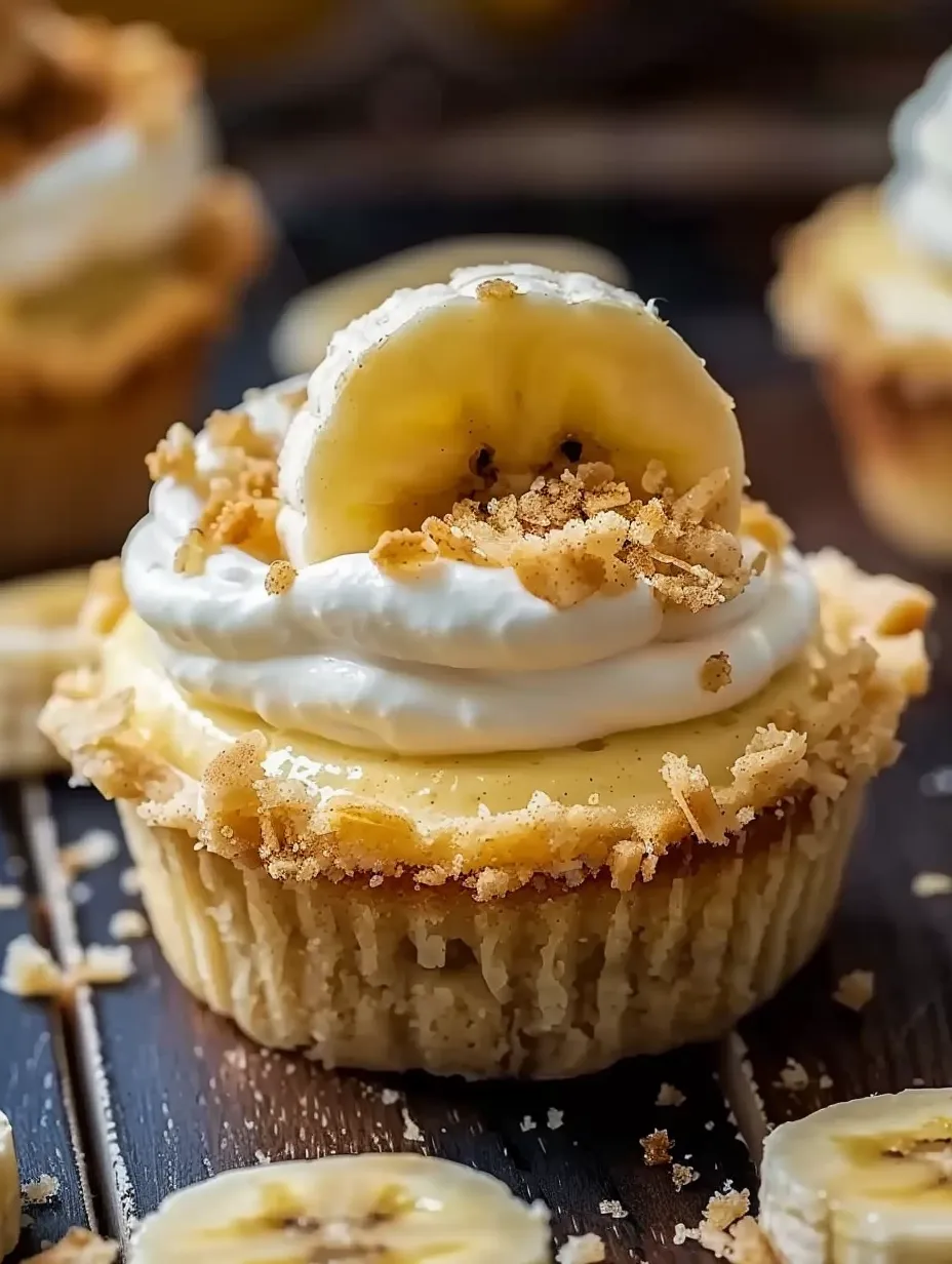 Un cupcake avec une banane.