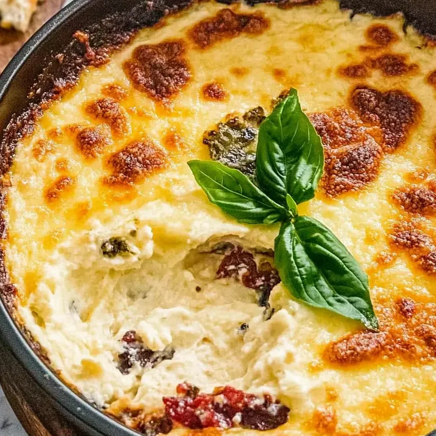 Un gros plan d'une trempette toscane au fromage avec légumes.