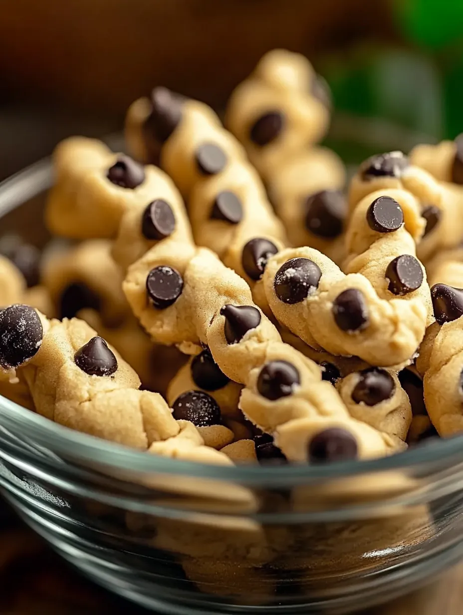 Un bol de recette de torsades à la pâte aux pépites de chocolat.