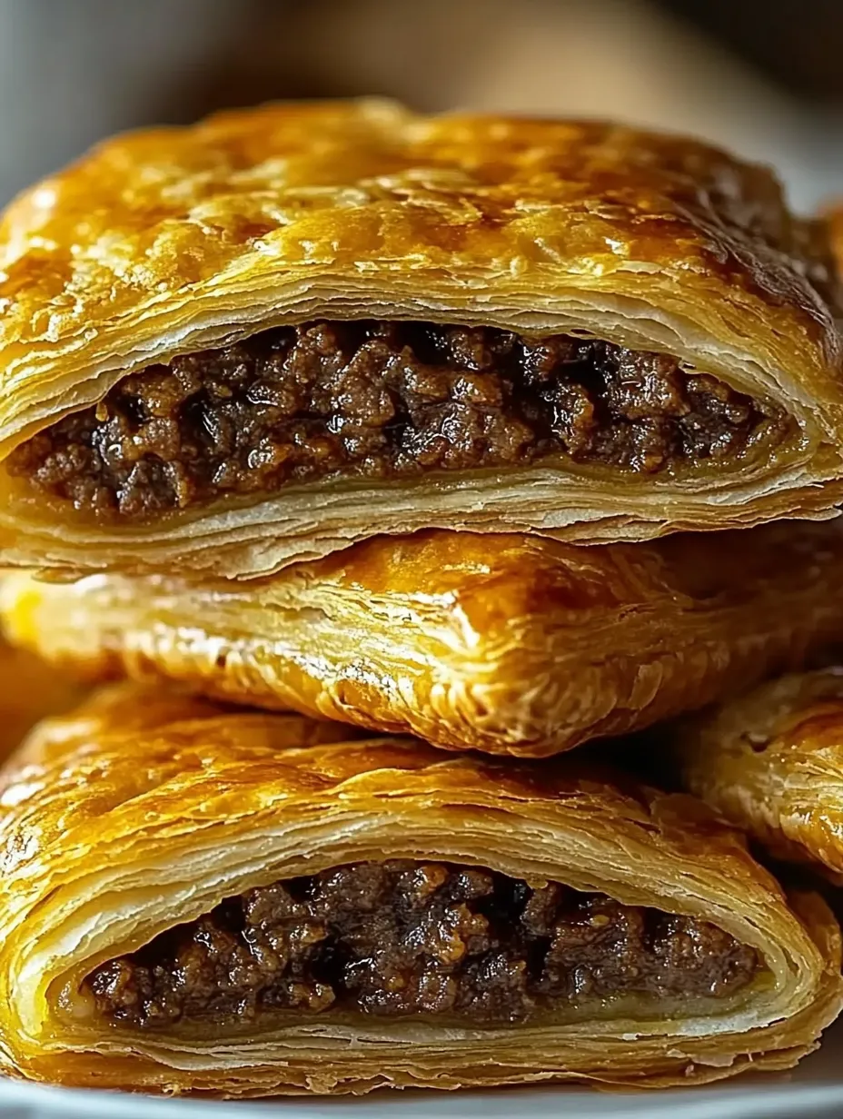 Un délicieux pâté jamaïcain de bœuf est présenté.