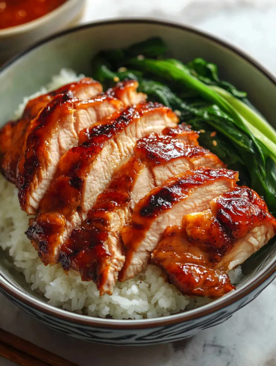 Un bol de riz et de viande.