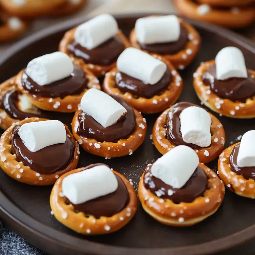 Une assiette de bouchées façon s'mores.
