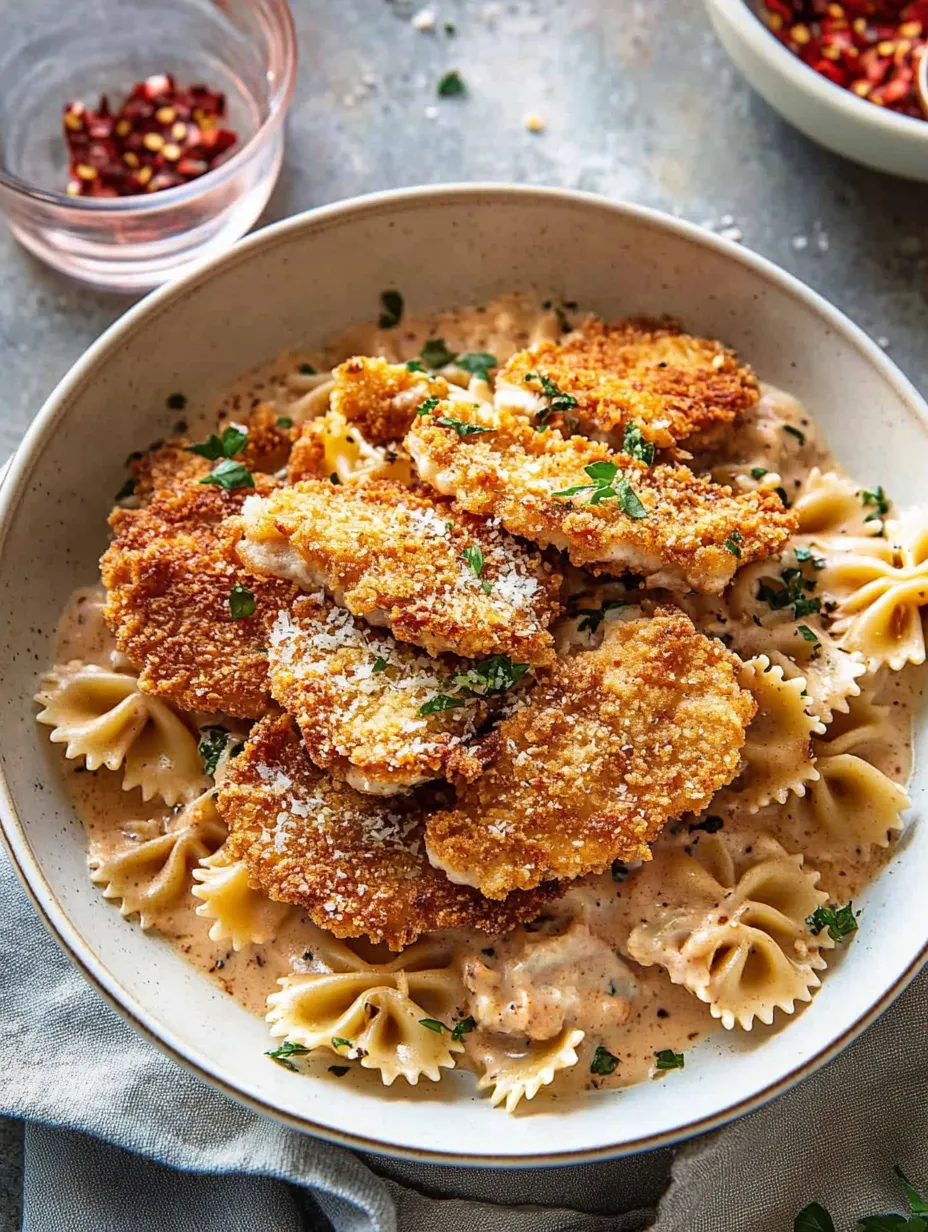 Un bol de poulet avec du fromage Parmesan.