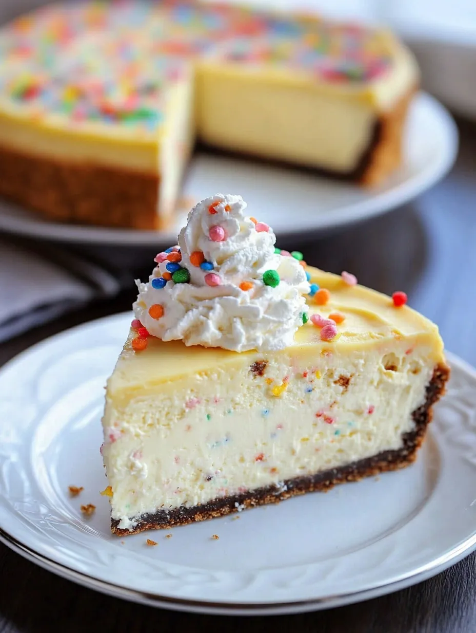 Une part de délice cheesecake façon pâte à gâteau.