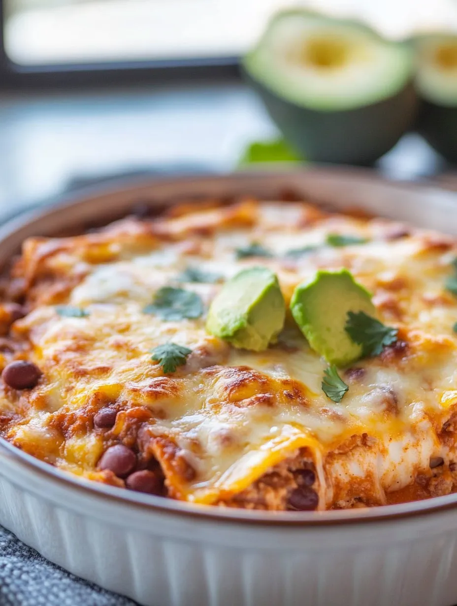 Une assiette de recette d'enchiladas aux haricots et fromage.