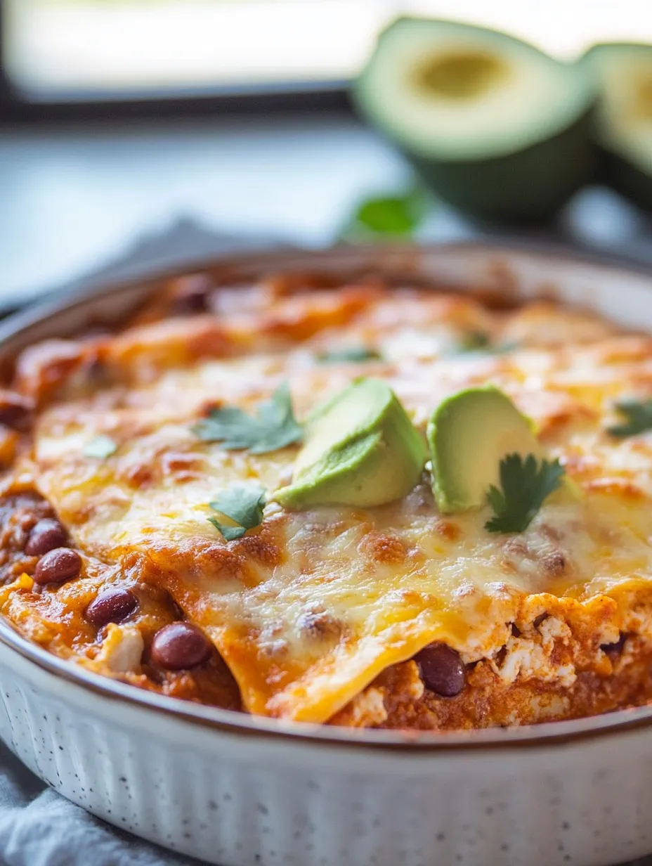 Une assiette d'enchiladas aux haricots et fromage.
