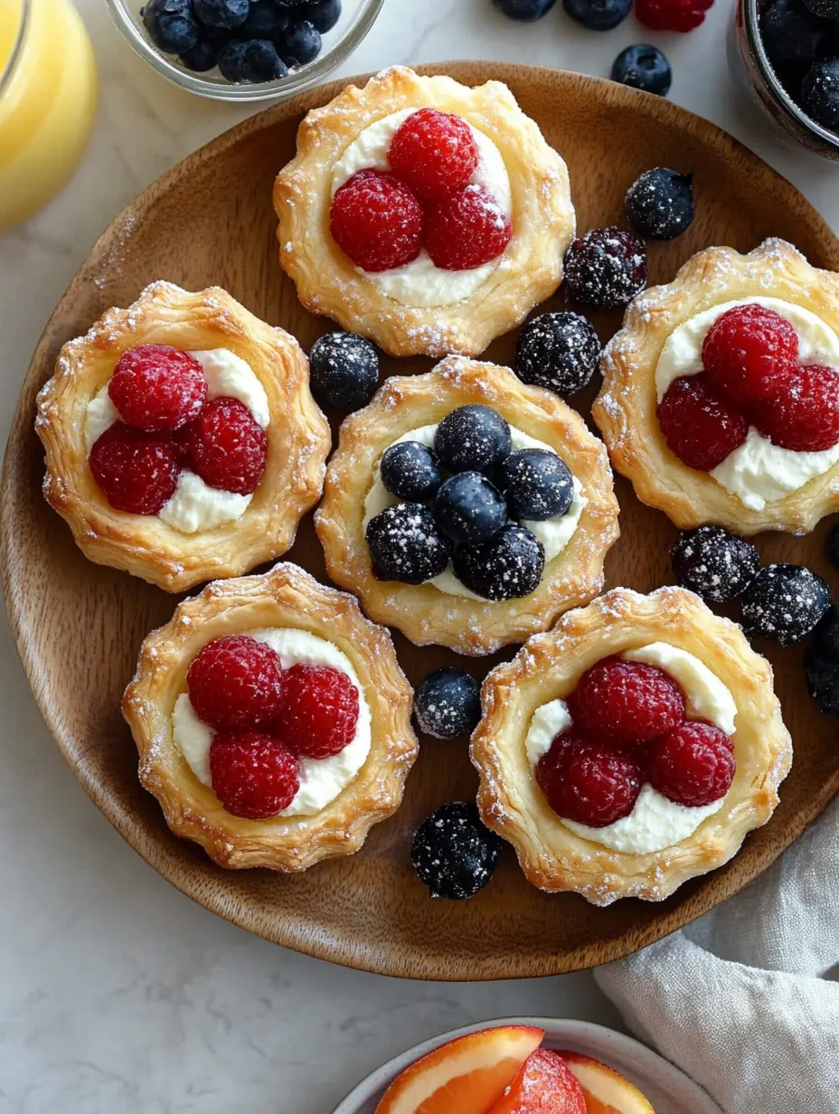 Une assiette de pâtisseries aux fruits et fromage.