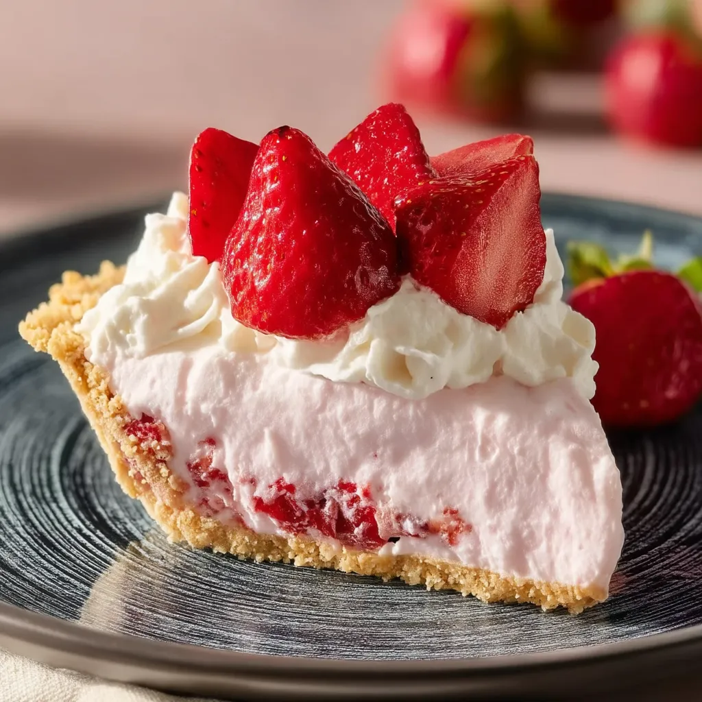 Une part de dessert fraises et crème fouettée.
