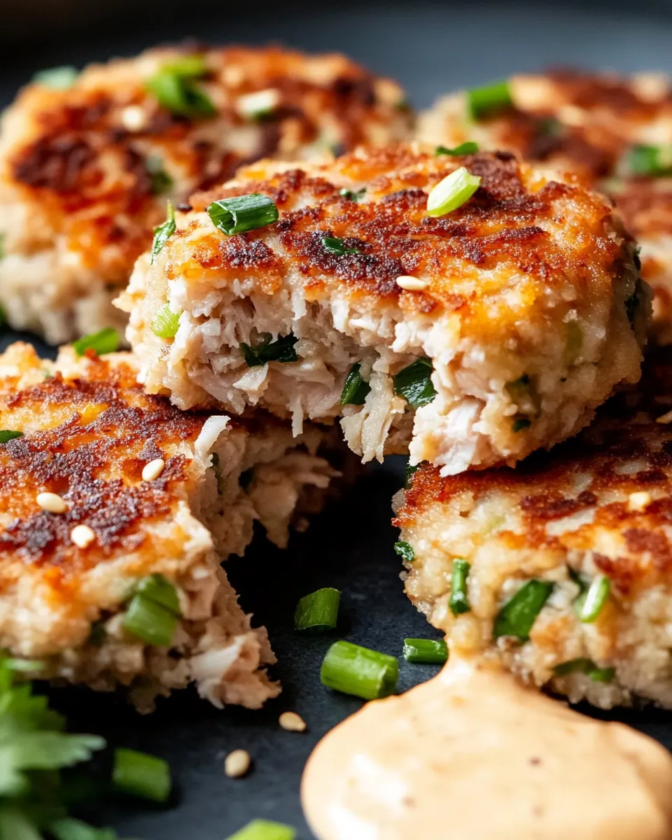 Galettes de thon avec mayo sur une assiette recette.