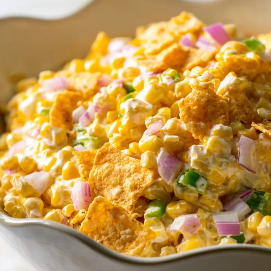 Un bol de salade de maïs Frito.