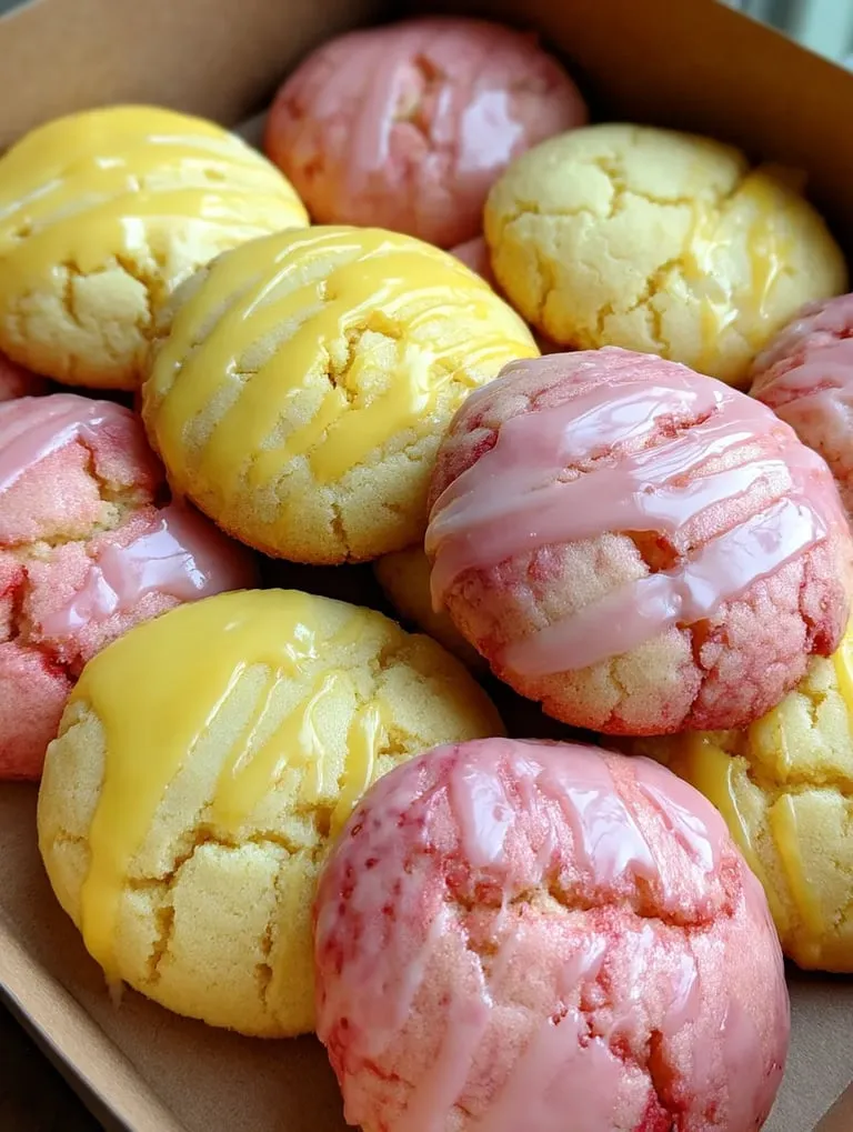 Un bol de biscuits avec glaçage jaune et rose.