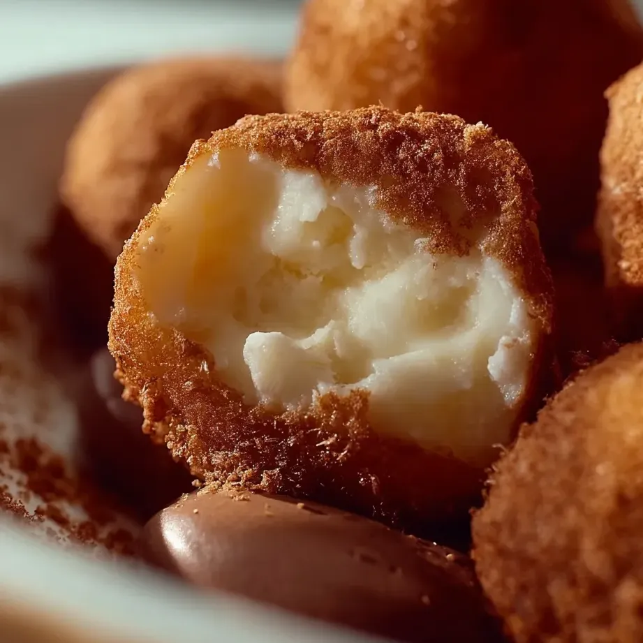 Une assiette de bouchées mochi au lait.