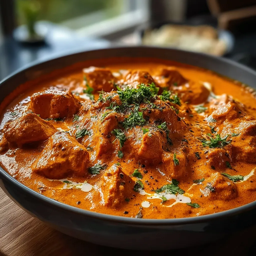 Un bol de poulet tikka masala.