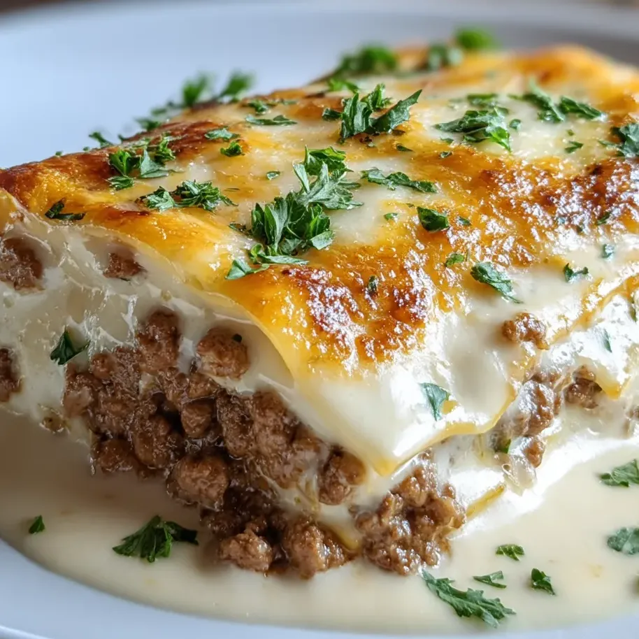Une assiette de nourriture avec une sauce blanche crémeuse.
