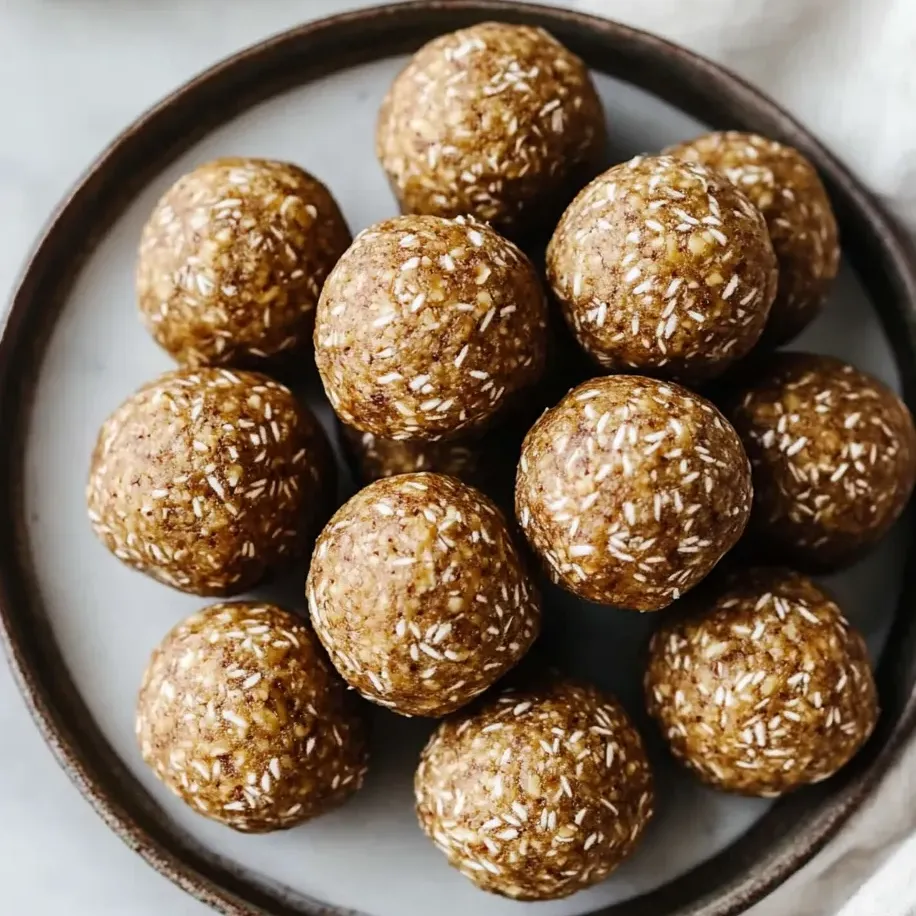 Un bol de boules énergie saveur pain de banane.