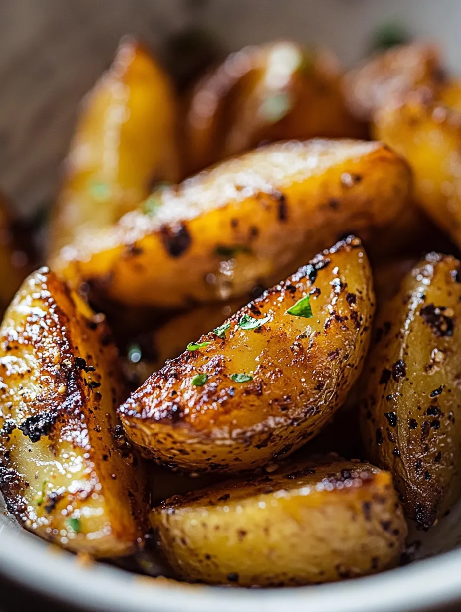 Quartiers de pommes de terre mayo chipotle.