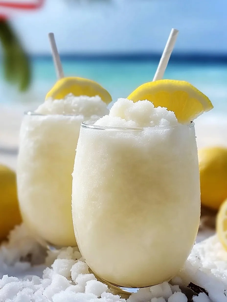 Deux verres de limonade coco glacée.