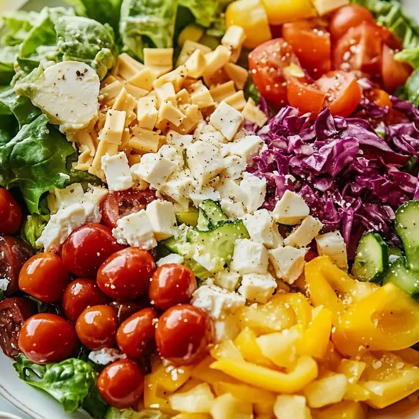 Un bol italien coloré plein de salade croquante.