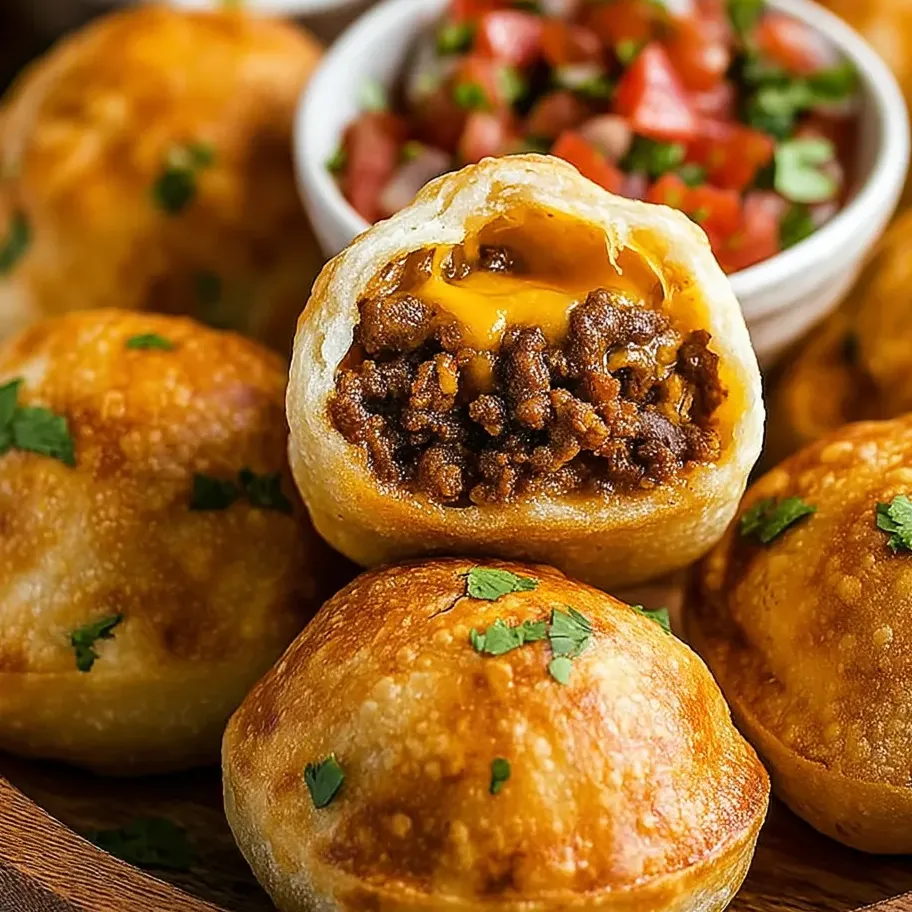 Bombes taco fromage à l’airfryer.