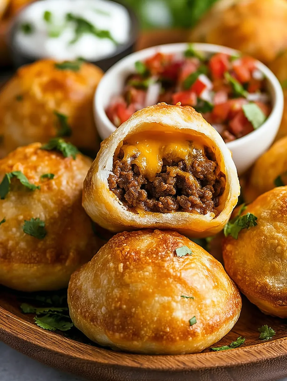 Boules taco fromagères à l’air fryer.