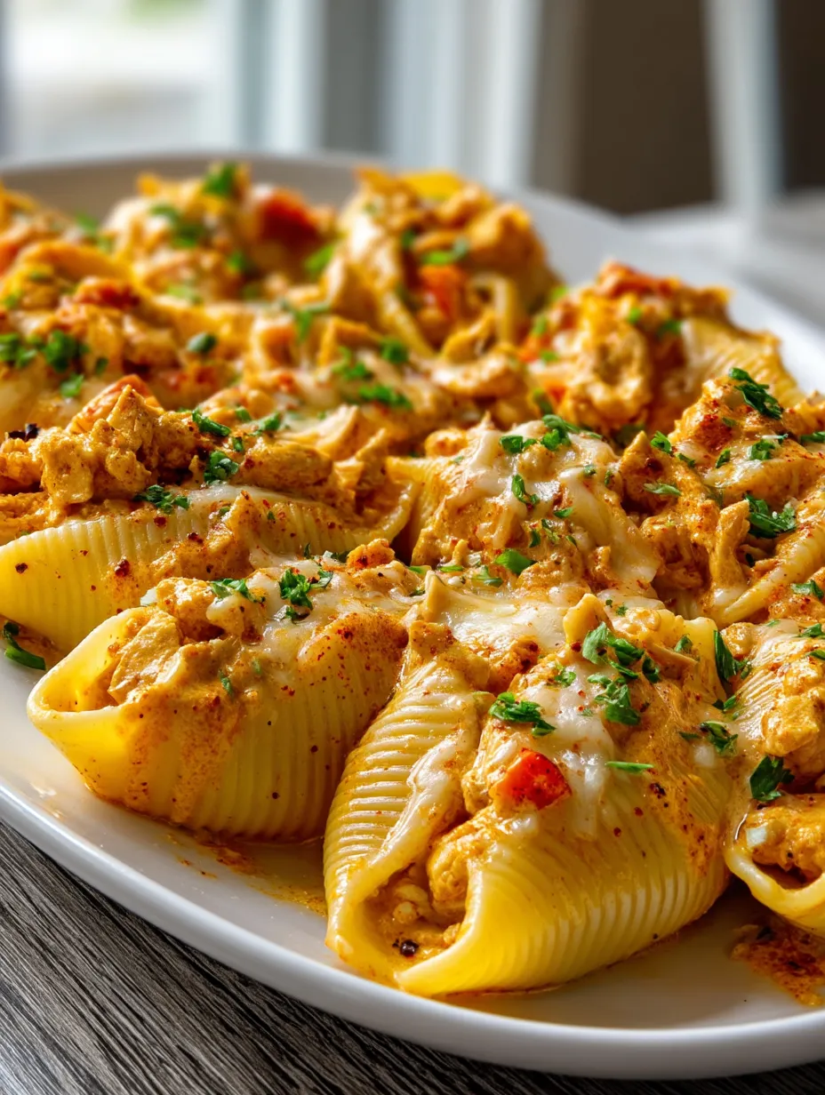 Une assiette de coquilles façon cajun au poulet fondant.