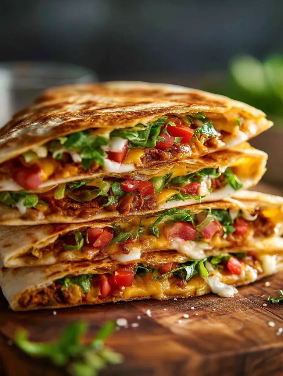 Un Crunchwrap Supreme fait maison super appétissant.
