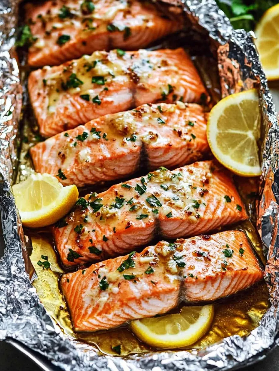 Un saumon en papillote au miel ail beurre.