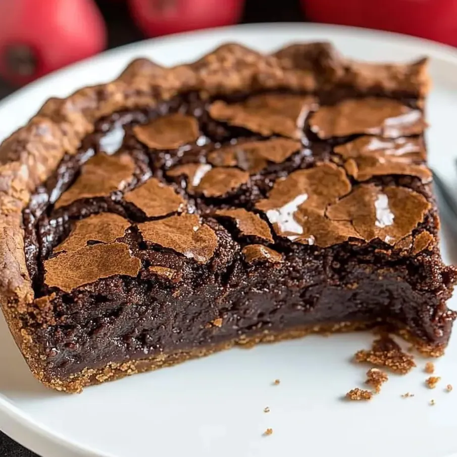 Une part de fondant au chocolat sur une assiette blanche.