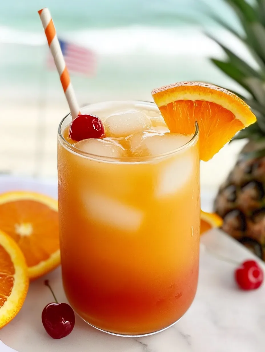 Un verre rempli de Sunrise Doux sans alcool.