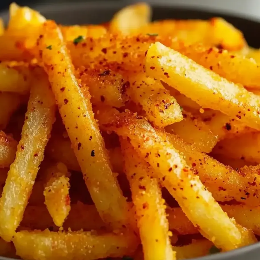 Un bol de frites épicées.