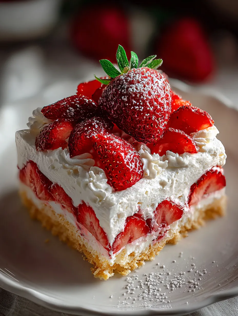 Une part de cheesecake à la fraise avec de la chantilly.