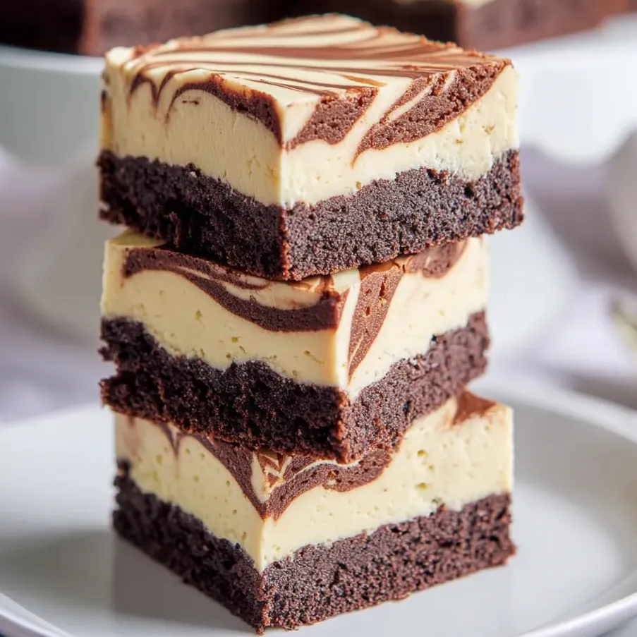 Trois couches de gâteau au chocolat.
