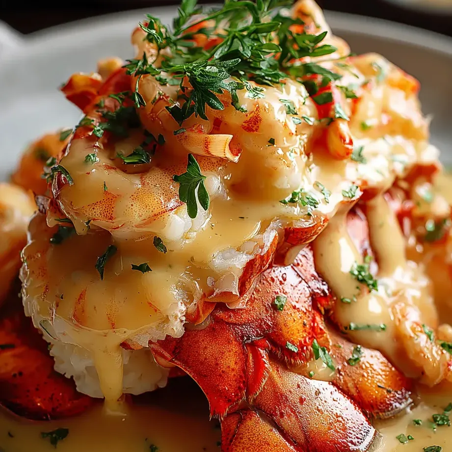 Une assiette garnie de crevettes et homard.