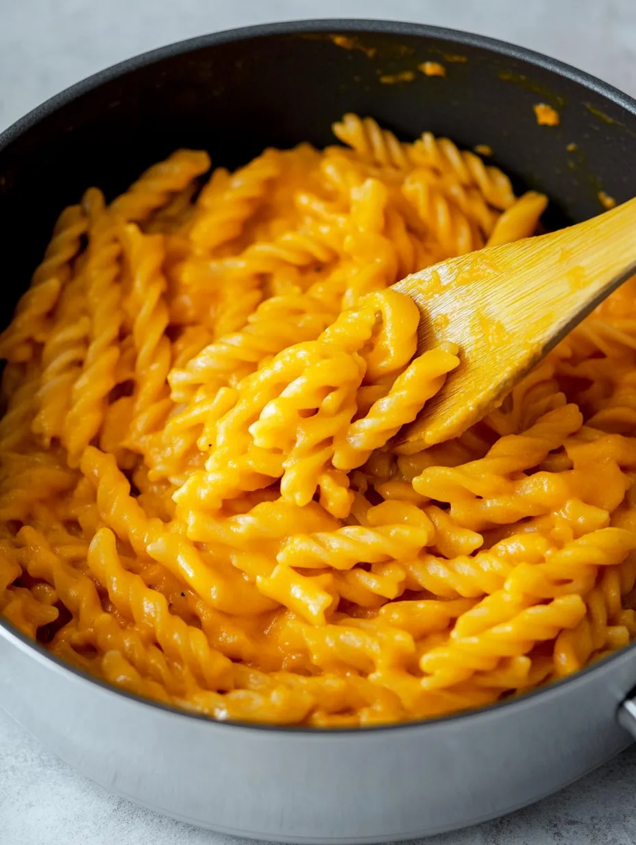 Une cuillère dans une casserole de macaronis au fromage.