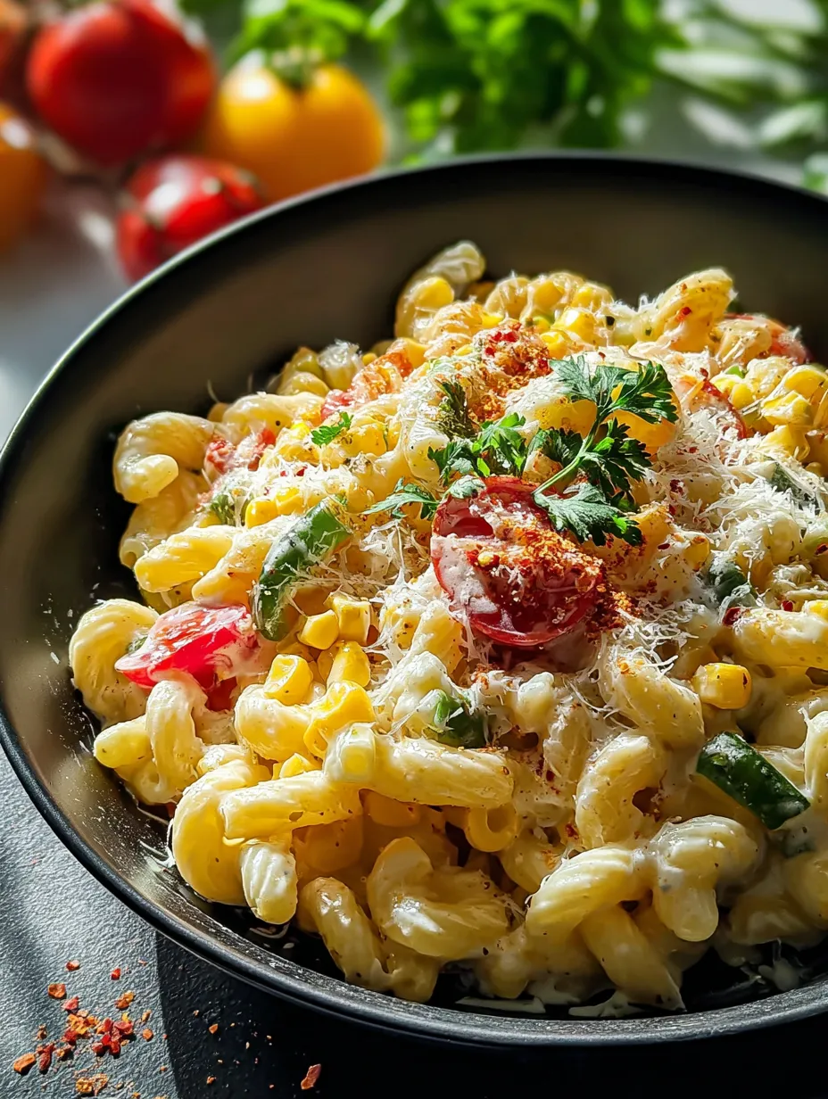Un bol de pâtes avec des tomates et du fromage.
