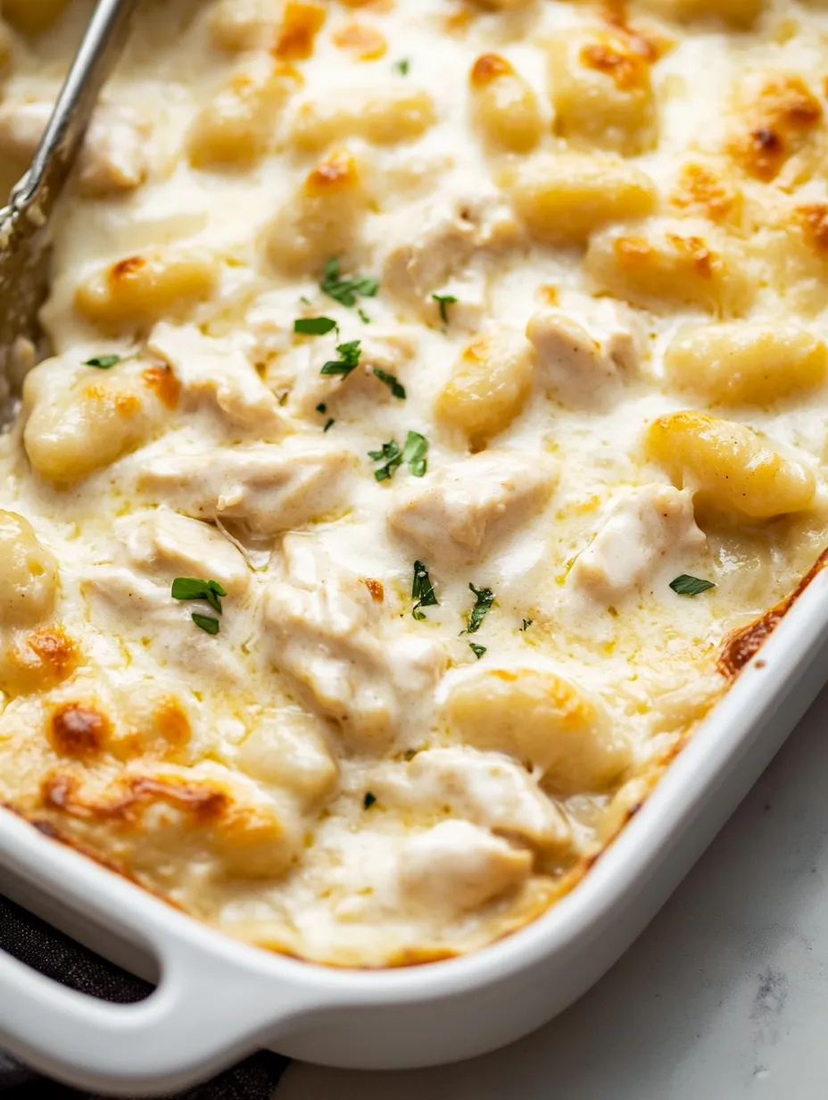 Un bol blanc rempli de gratin bien doré.