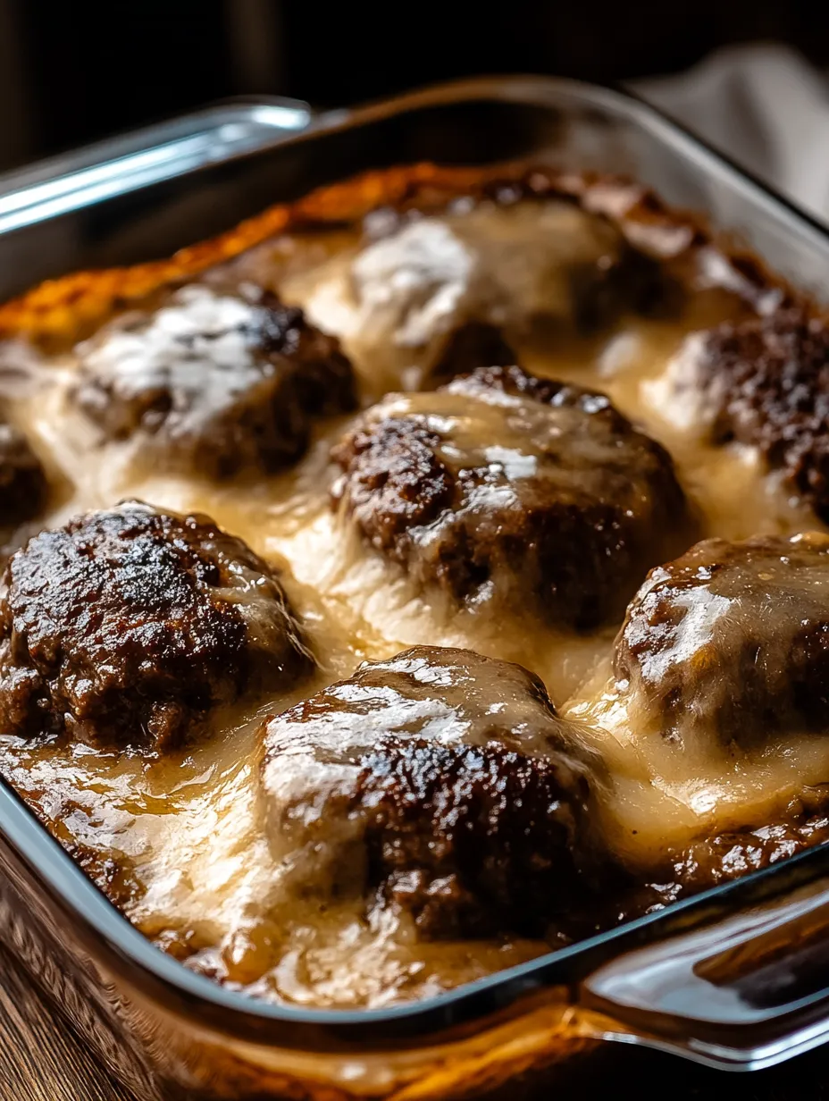 Un plat de boulettes de viande gratinées au fromage.