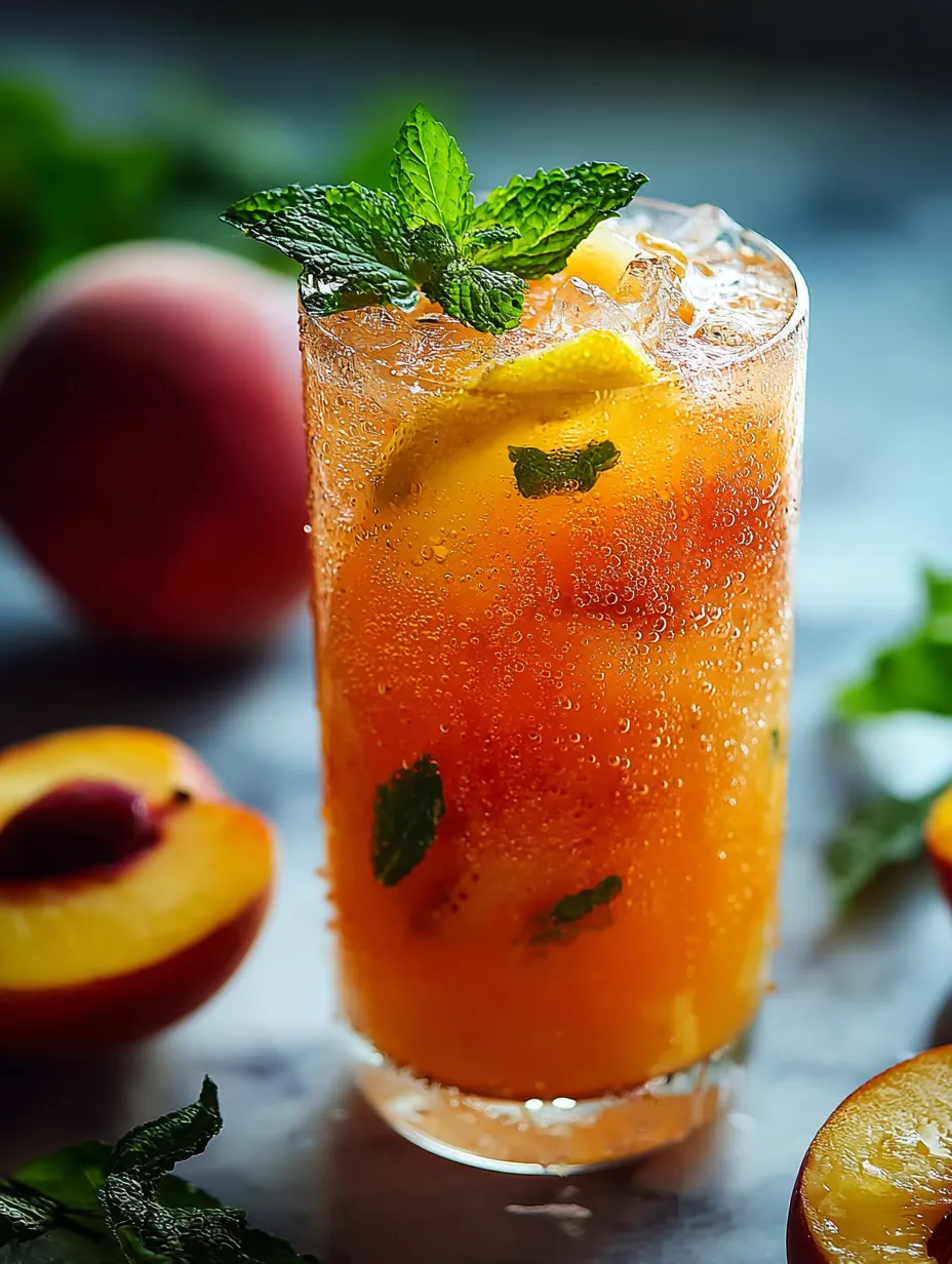 Un verre de jus orange avec une tranche de citron.