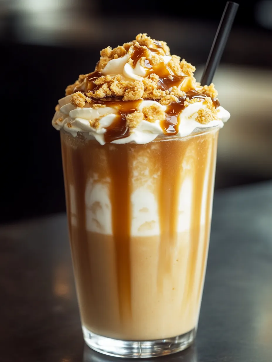 Verre de sauce caramel et crème fouettée.