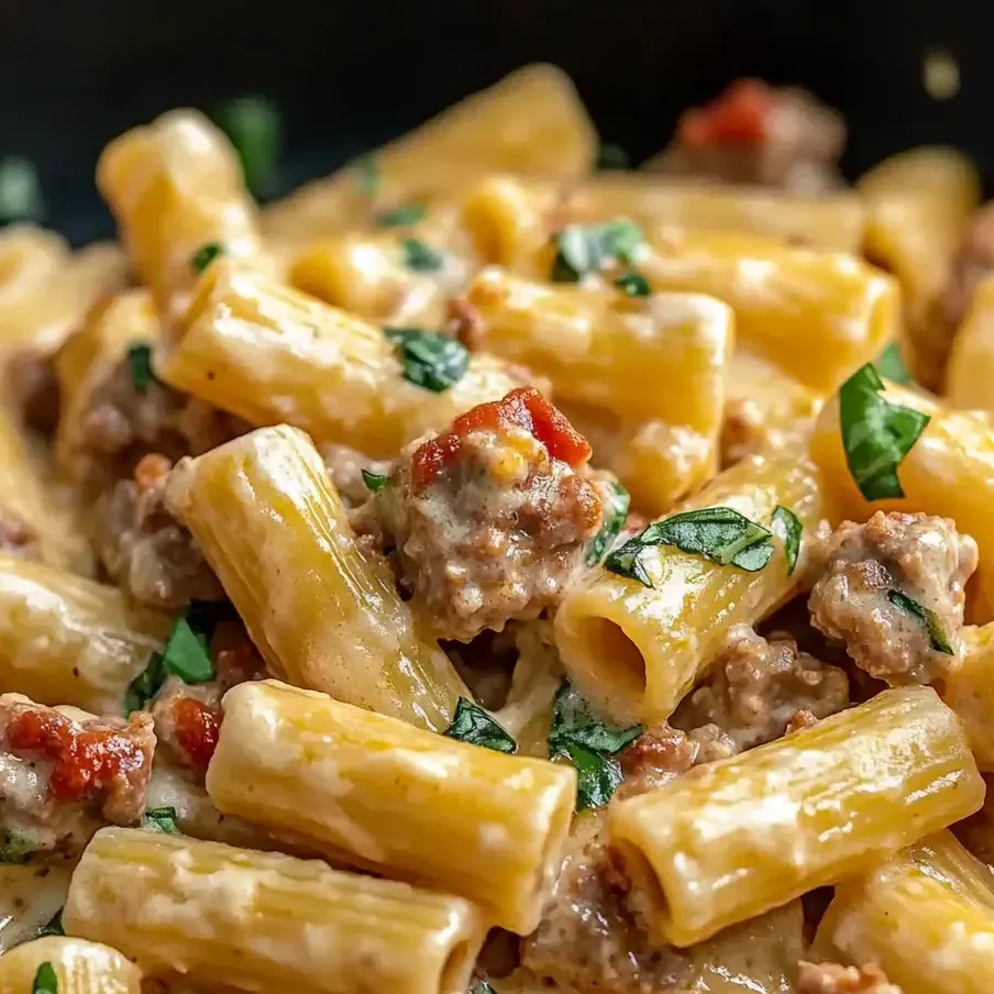 Bol de pâtes avec viande et légumes.