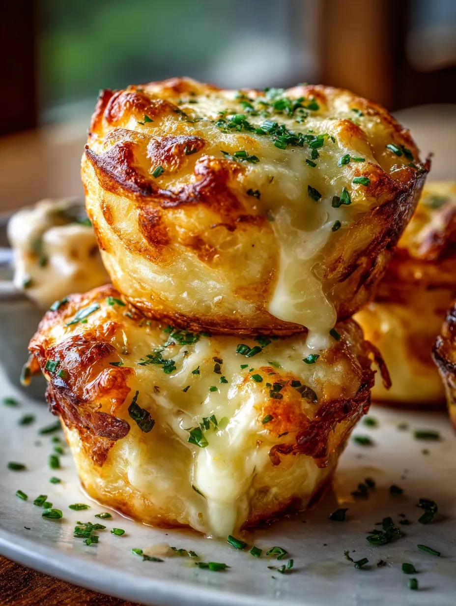 Trois muffins au fromage sur une assiette.