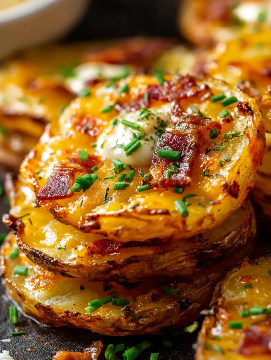 Une pile de pommes de terre enrobées de bacon.