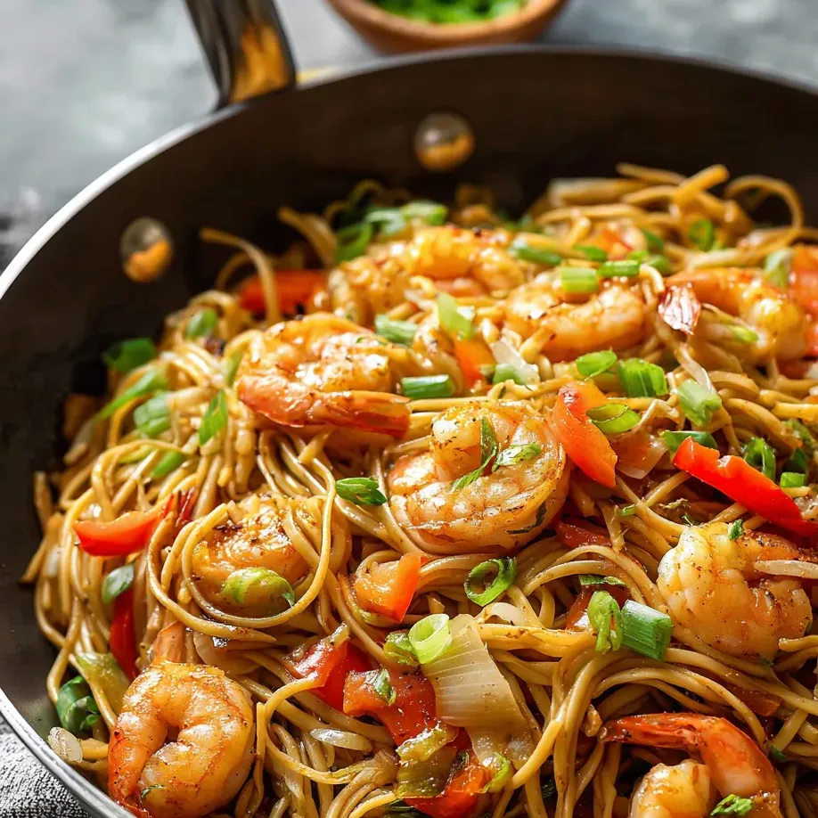 Un bol de crevettes et légumes.