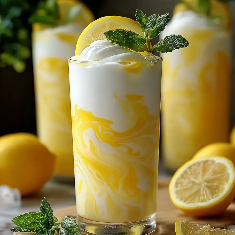 Un verre de citronnade avec une tranche de citron dedans.