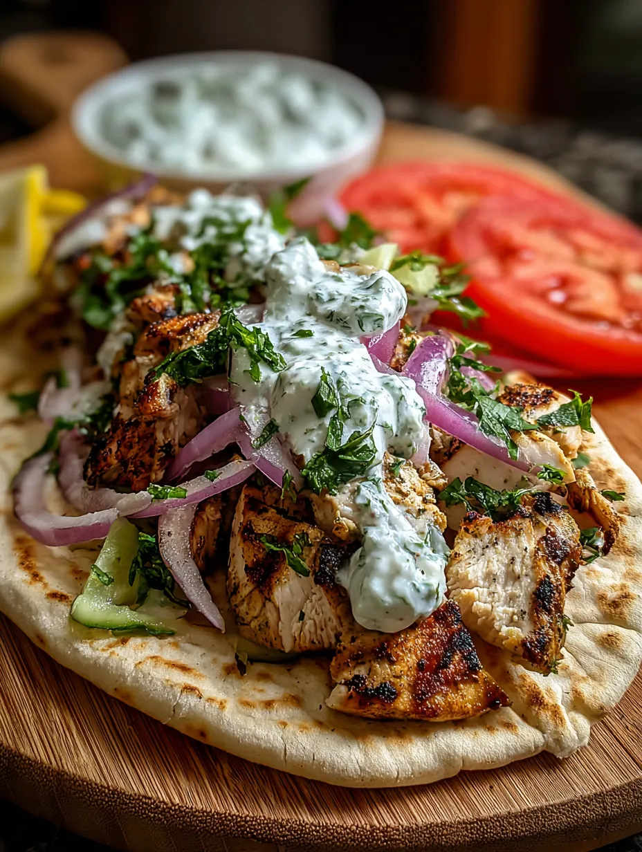 Un sandwich au poulet avec des oignons et des tomates.