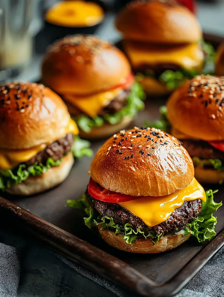 Une assiette de burgers garnis de salade et tomate.