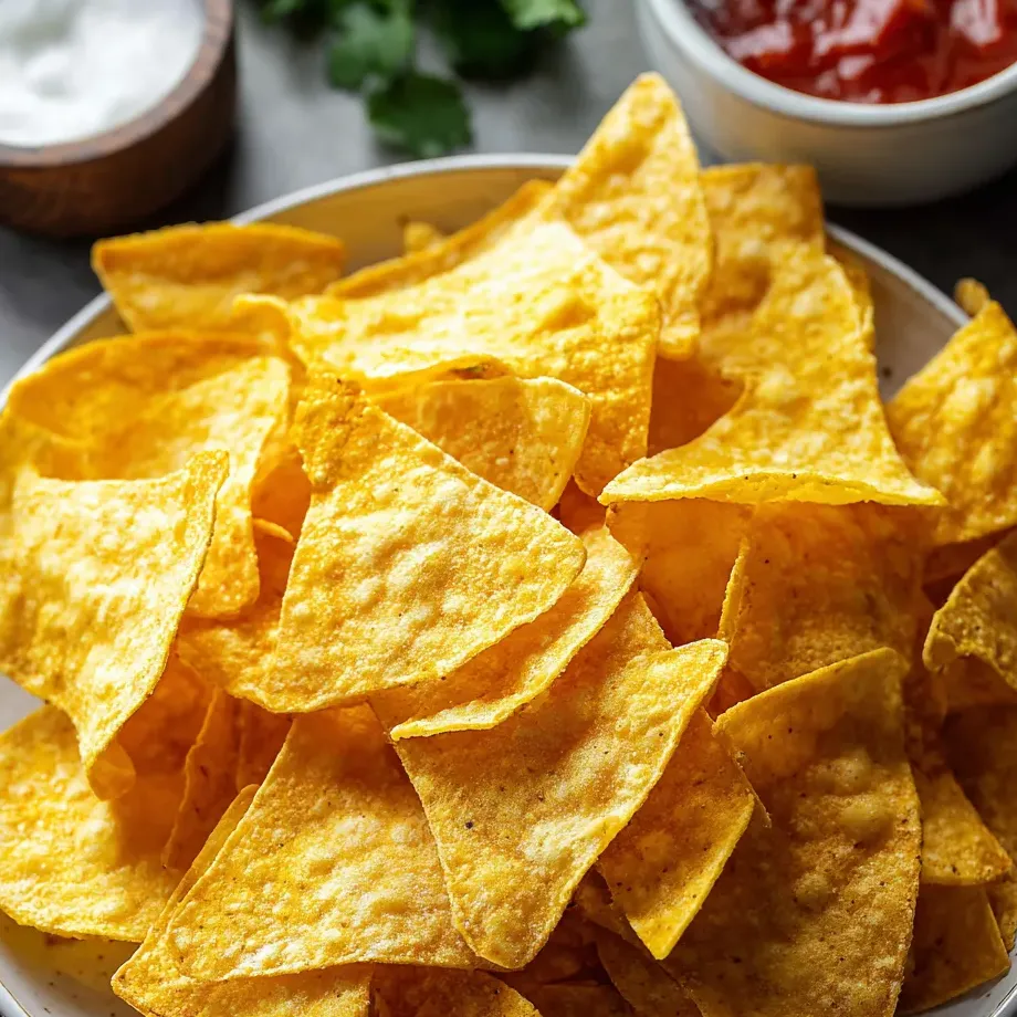 Un bol de chips avec un peu de ketchup à côté.