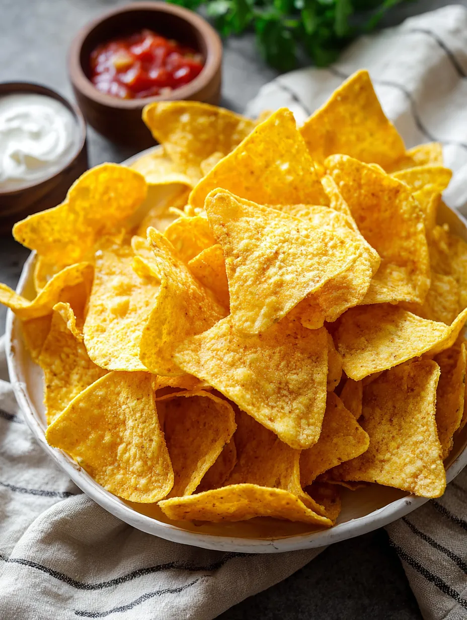 Un bol de chips avec une cuillère dedans.