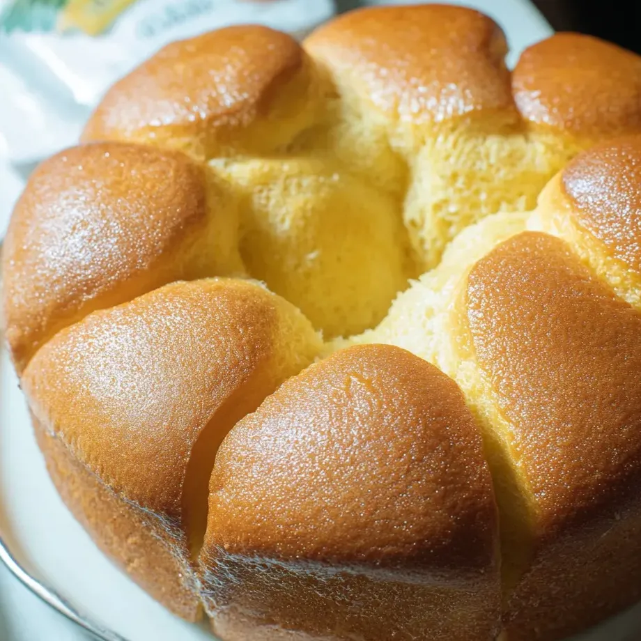 Un gâteau à croûte bien dorée.
